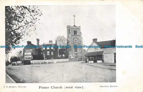 R150887 Pinnerkirche. West View. F.S. Stephen. 1904