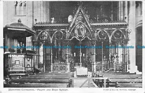 R150892 Hereford Cathedral. Kanzel- und Stabschirm. Wilson und Phillips. 1905