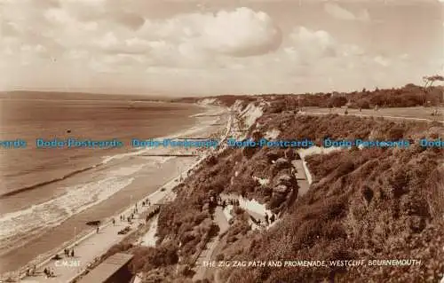 R151544 Der Zickzackpfad und die Promenade. Westcliff. Bournemouth. Donner und Ton