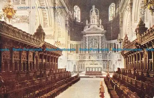 R150927 London. St. Pauls der Chor. Photochrom. Celesque