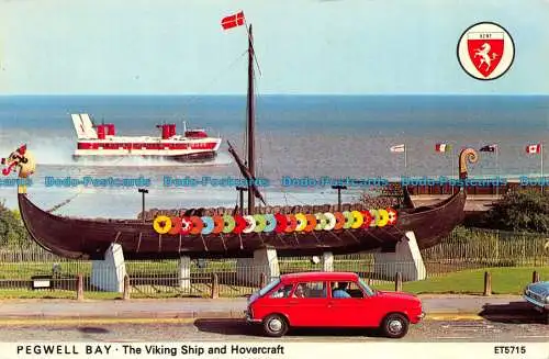 R151562 Pegwell Bay. Das Wikingerschiff und Hovercraft. Elgate