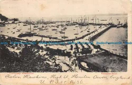 R150934 Torquay Harbour. Valentinstag. 1904