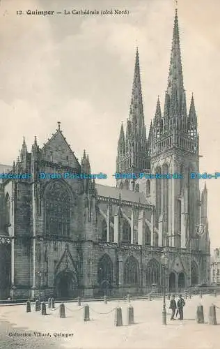 R152462 Quimper. Die Kathedrale. Nordküste. Villard