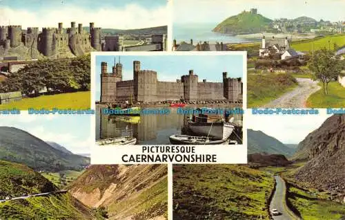 R153156 malerisches Caernarvonshire. Multi-View. 1976