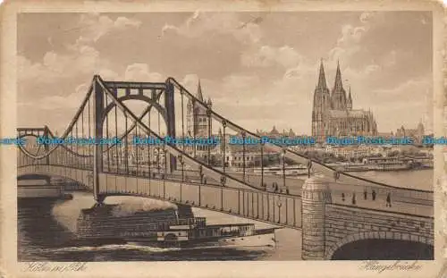 R151201 Koln a. Rhein. Hangebrucke. Bruno Hansmann