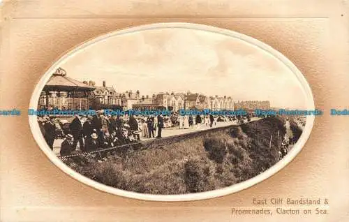 R151206 East Cliff Bandstand und Promenade. Clacton auf See. H.H. Clarke