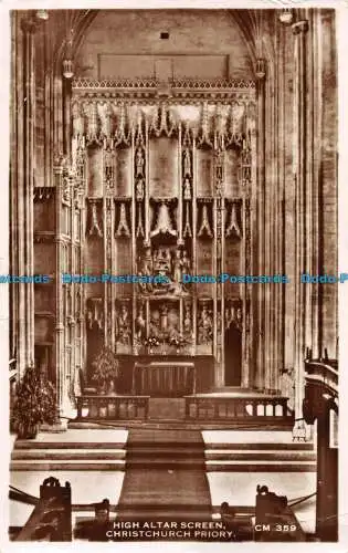 R152511 Hochaltarschirm Christchurch Priory. Donner und Clayden. Sunray. RP.