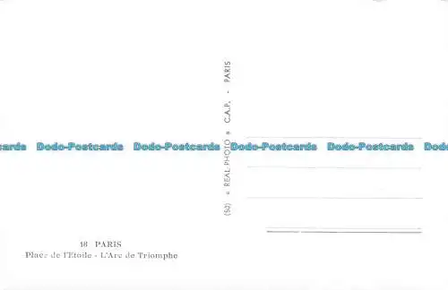 R151251 Paris. Place de l Etoile. Der Arc de Triomphe. C.A.P. RP