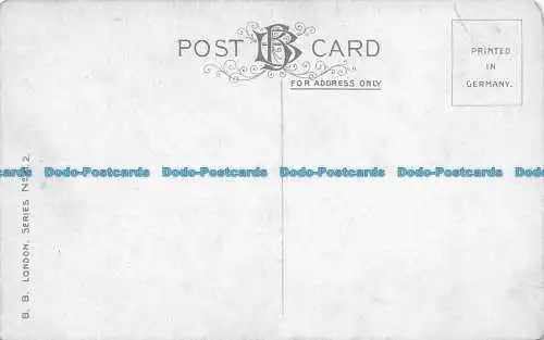 R151928 Alte Postkarte. Frau mit Mann im Wald. B. B. London