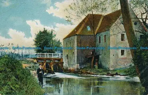 R151947 Alte Postkarte. Haus und See