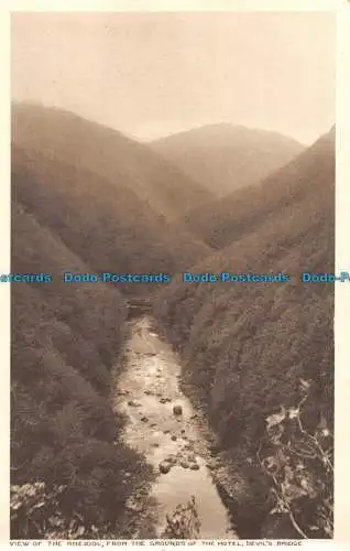 R152642 Blick auf das Rheidol vom Hotelgelände. Teufelsbrücke. F.P.