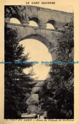 R152647 Pont du Gard. Straße zum Schloss St. Privat. Tarnaise