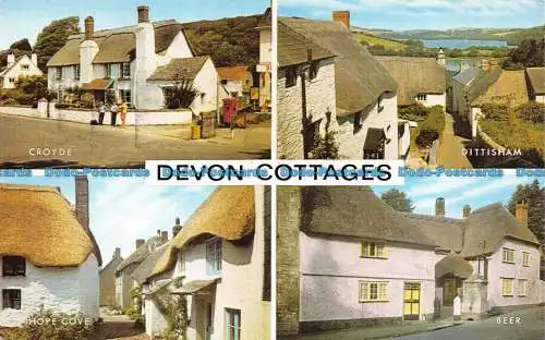 R153302 Devon. Cottages. Multi-View. Lachs. 1979