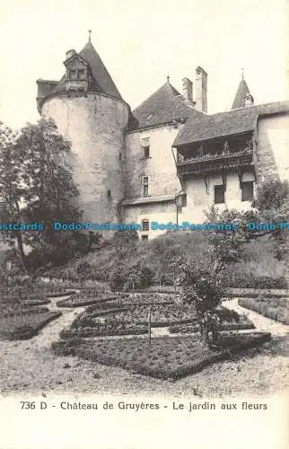 R152680 Schloss Gruyeres. der Blumengarten. Morel