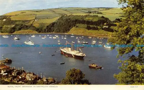 R153340 Royal Yacht Britannia im Hafen von Dartmouth. Jarrold. RP