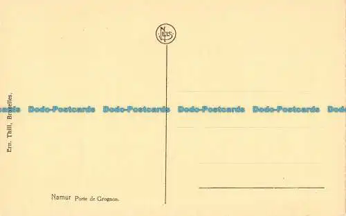 R152011 Namur. Porte de Grognon. Ern. Thill. Nels