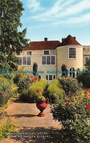 R153949 Gainsborough Haus aus dem Garten. Sudbury. Lachs. 1985