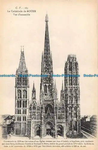 R152077 Die Kathedrale von Rouen. Übersicht. C.V