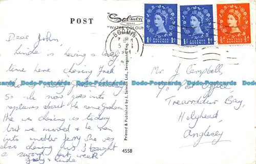 R154134 Cornwall. Das köstliche Herzogtum. Eine Karte. Lachs. 1964