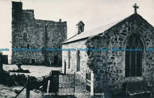 R154167 Prior Castells Turm und Kirchenkapelle. Farne Island. St. Albans. RP