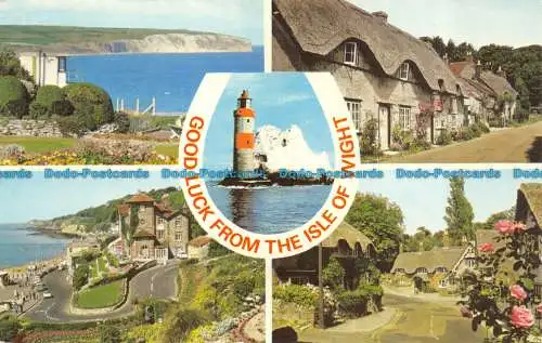 R153621 Viel Glück von der Isle of Wight. Multi-View. Jarrold. In der Nähe. 1975