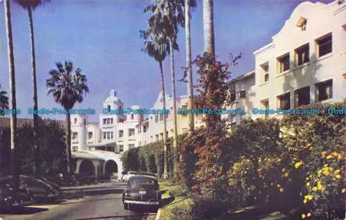 R153791 palmengesäumter Antrieb des schönen Beverley Hills Hotels Cal.ifornia. Mike