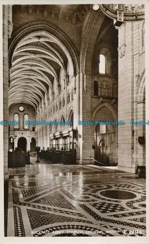 R154429 Buckfast Abbey Church mit Blick nach Westen. Photochrom