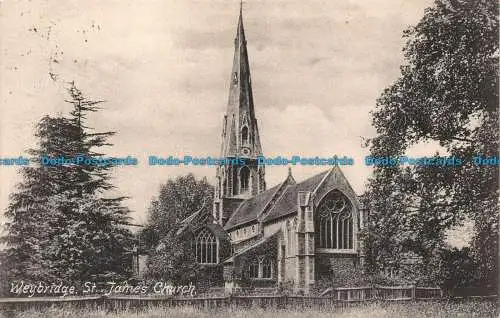 R154550 Weybridge. St. James Kirche. Frith. 1907