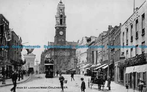 R154577 High Street mit Blick nach Westen. Colchester. Zierlich