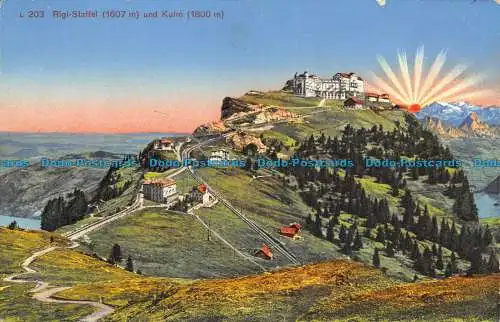 R154680 Rigi Staffel und Kulm. Photoglob. Nr. 203