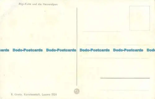 R154693 Rigi Kulm und die Berneralpen. E. Goetz