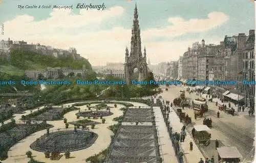 R155107 Das Schloss und das Scott-Denkmal. Edinburgh. Hartmann