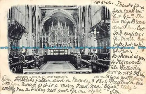 R155162 Reredos und Chor. St. Marys Redcliffe. Bristol. 1902