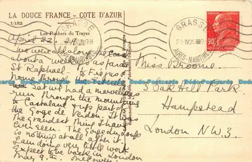 R155252 La Douce France. Die Felsen von Trayas. Yvon. 1929