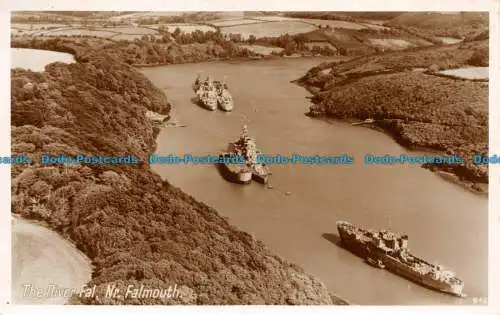 R155458 Der Fluss Fal. Nr. Falmouth. Fotopräzigkeit. Englisch. RP