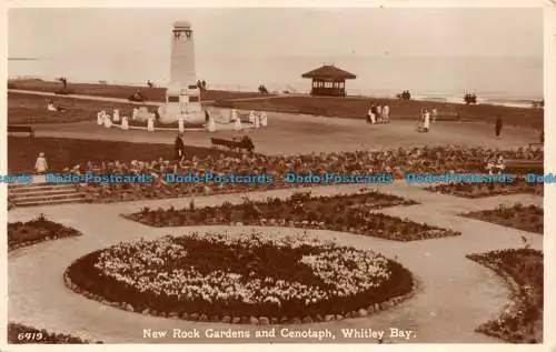 R155459 New Rock Gardens and Cenotaph. Whitley Bay. Lachs. Nr. 6719