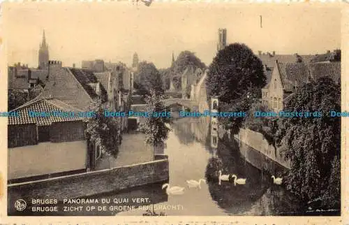 R155636 Brügge. Panorama des Quai Vert. Ern. Thill. Nels