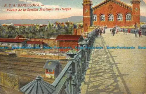 R155656 R.S.A. Barcelona. Brücke der maritimen Abteilung des Parks. Rovira