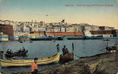 R155716 Malta. Blick auf Valletta von Senglea