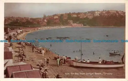 R155881 Tor Bay von Corbyn Beach. Torquay. RP