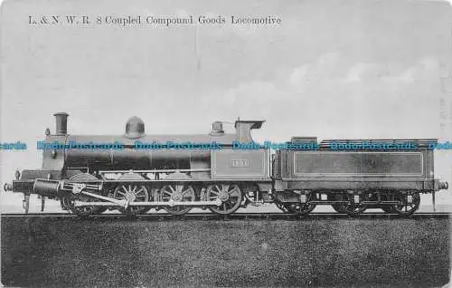 R155973 L. und N.W. R. 8 gekoppelte Verbundgüterlokomotive. E. Podest