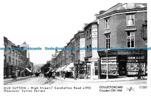 R154074 Old Sutton. High Street. Carshalton Road. Sammlerkarte