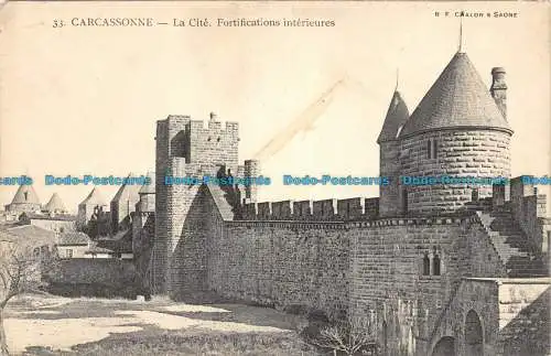 R157610 Carcassonne. la Cite. Innere Befestigungen. B.F. Chalon