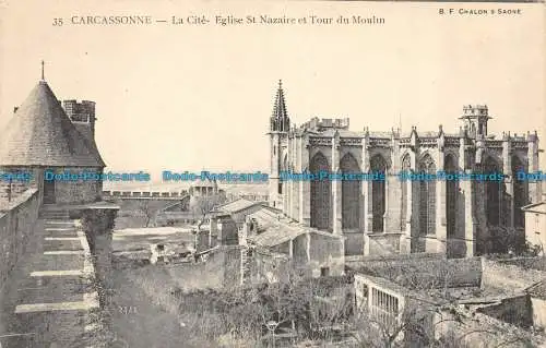 R157612 Carcassonne. die Cite Eglise St Nazaire und Tour du Moulm. B.F. Chalon