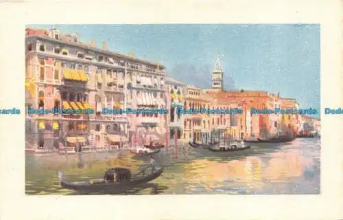 R158154 Venedig. Canal Grande und Hotels. A. Kroketten