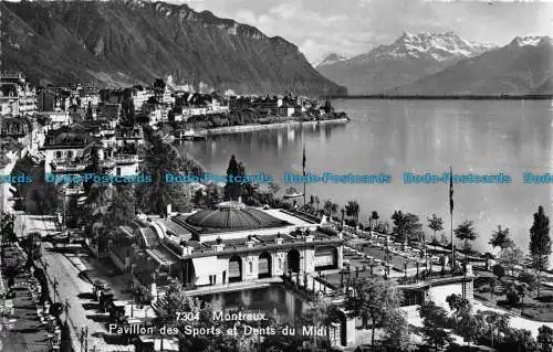 R158755 Montreux. Pavillon des Sports et Dents du Midi. jaeger