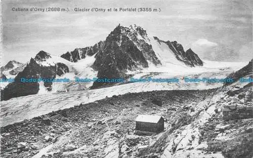 R157743 Cabane d Orny. Orny Gletscher und das Portalet. Fototypie