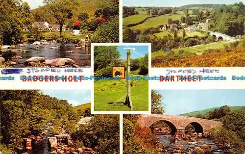 R158806 Badgers Holt Dartmeet. Multi-View. Jarrold. Cotman Farbe. 1972