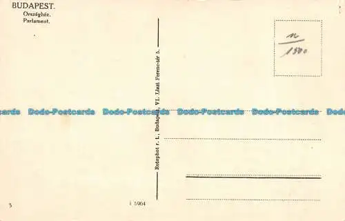 R158816 Budapest. Das Parlament. Rotophot