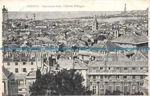 R158269 Genua. Panorama von der Villa Di Negro